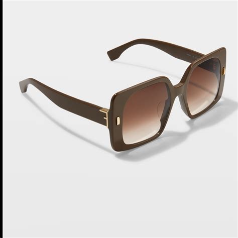 fendi first 53mm square sunglasses|fendi round 52mm sunglasses.